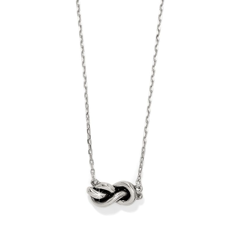 Brighton JM7726 Interlok Single Knot Petite Necklace-Silver
