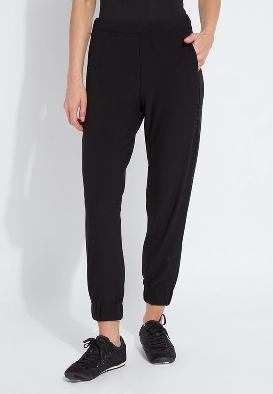 Lysse 10-3778 Emiliana Studded Jogger-Black