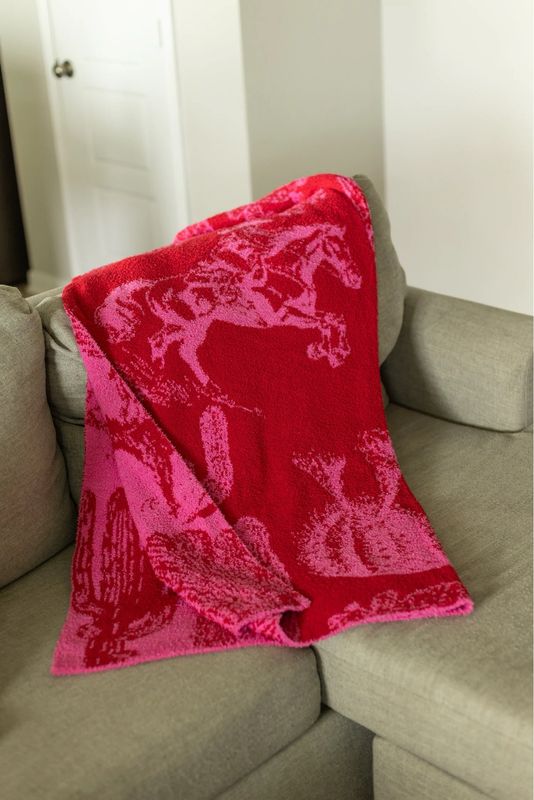 Moon Ryder Cactus Cowgirl Blanket