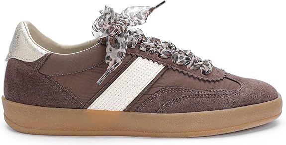 MI.IM Dixie Textured Platform Lace Trainers-Coffee