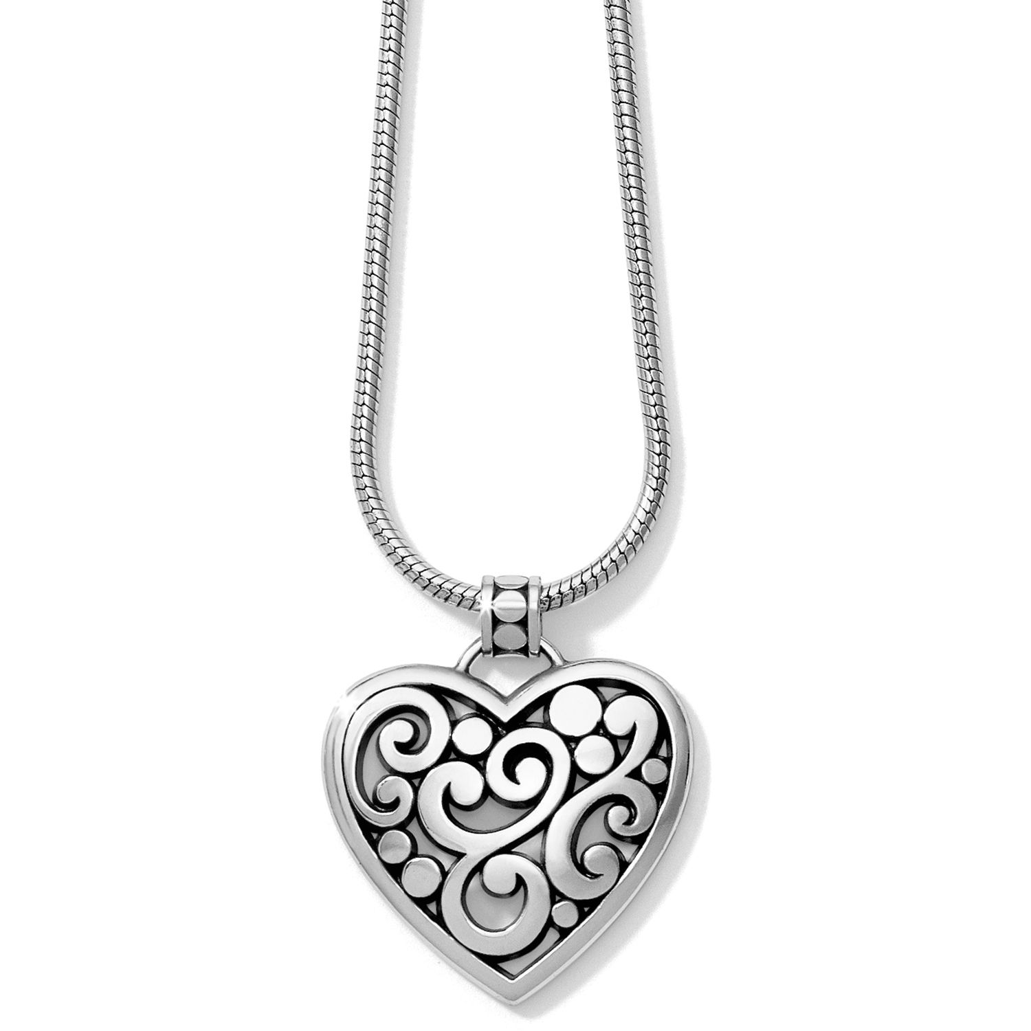 Brighton J49520 Contempo Heart Necklace-Silver