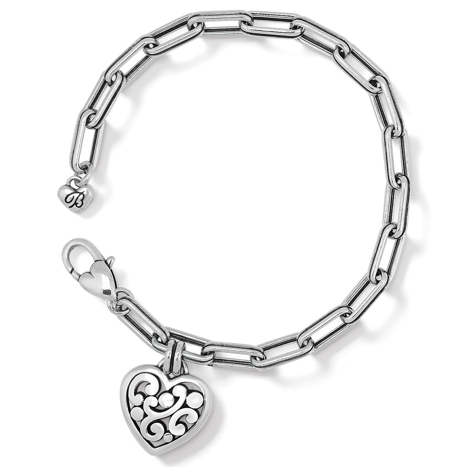 Brighton JF0017 Contempo Heart Link Bracelet-Silver