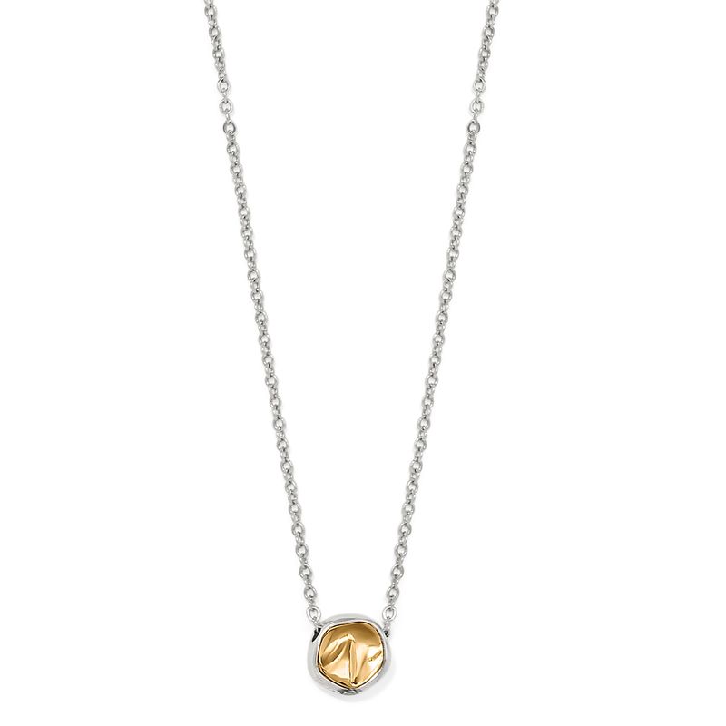 Brighton JM7624 Cascade Round Petite Necklace-Silver/Gold