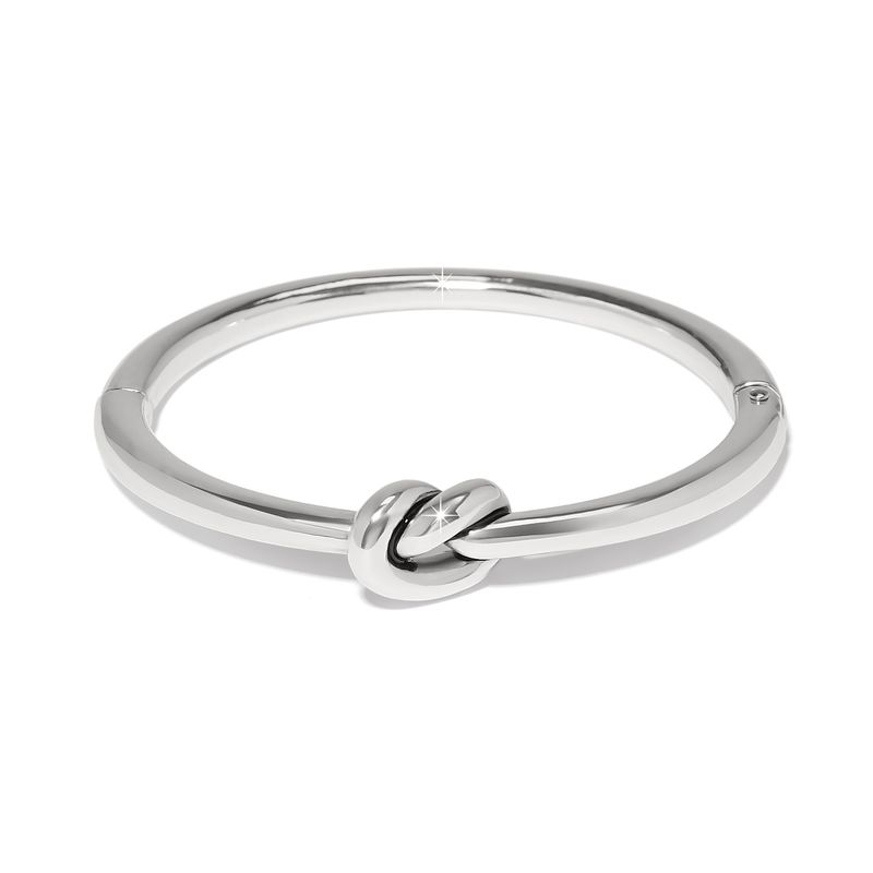 Brighton JF0317 Interlok Single Knot Hinged Bangle-Silver