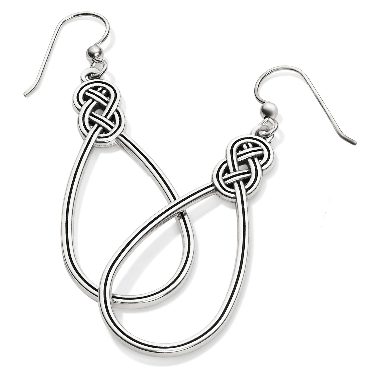 Brighton JA0770 Interlok French Wire Earrings-Silver