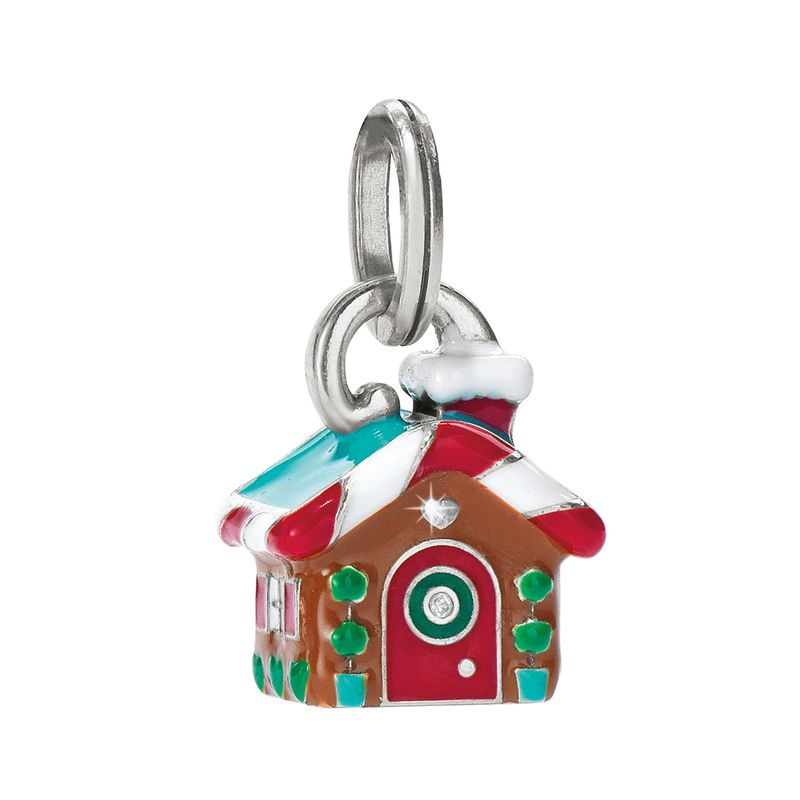 Brighton JC5253 Gingerbread House Charm-Silver/Multi