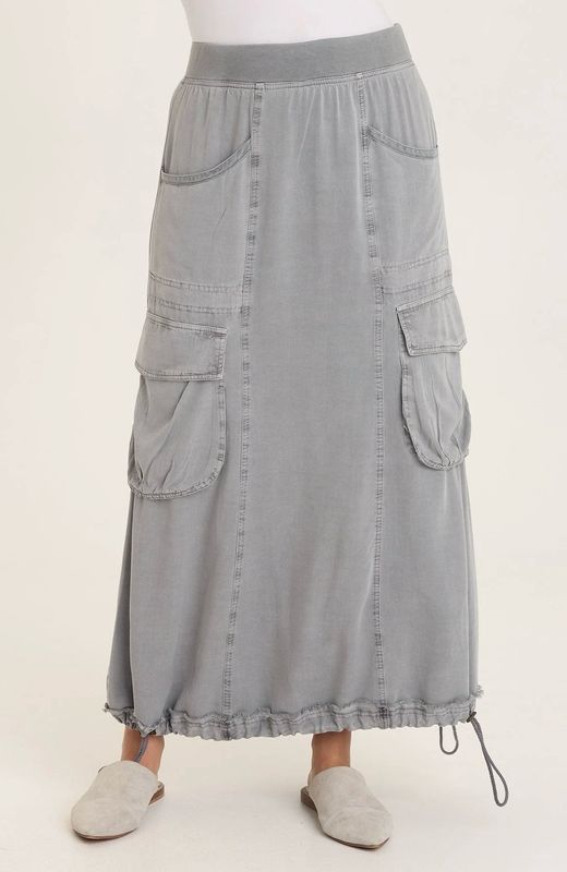 Wearables 23101 Ingram Cargo Skirt-DkGrey