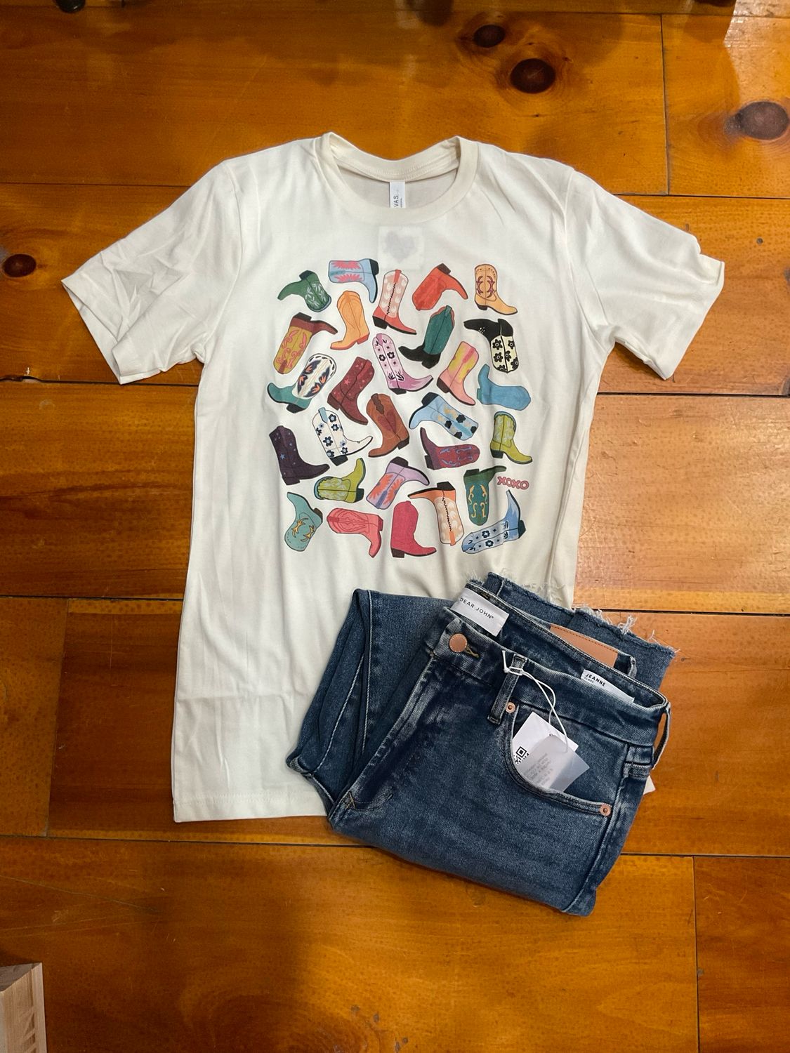 XOXOart &amp; Co. Boot Love Tee-Natural