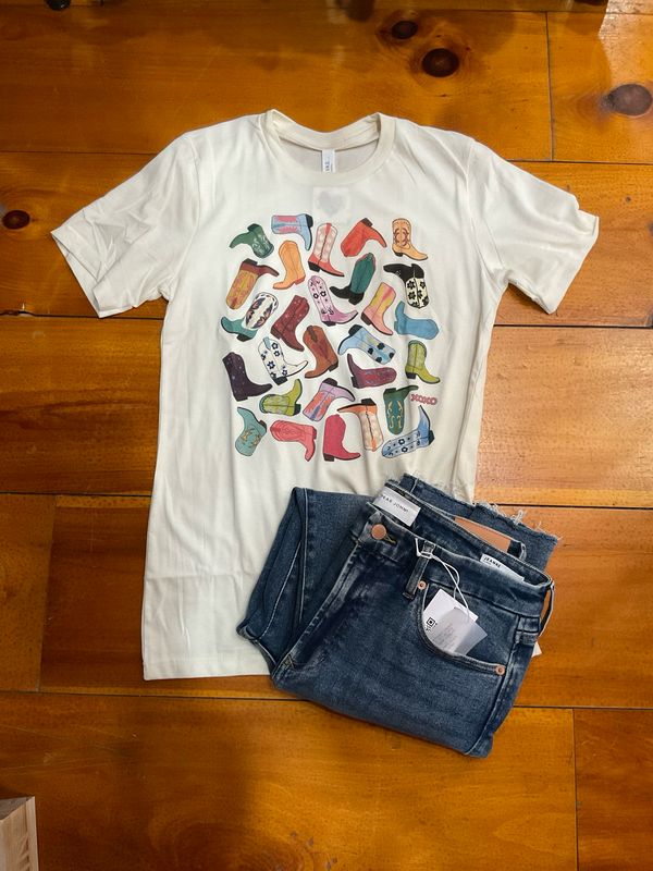 XOXOart &amp; Co. Boot Love Tee-Natural