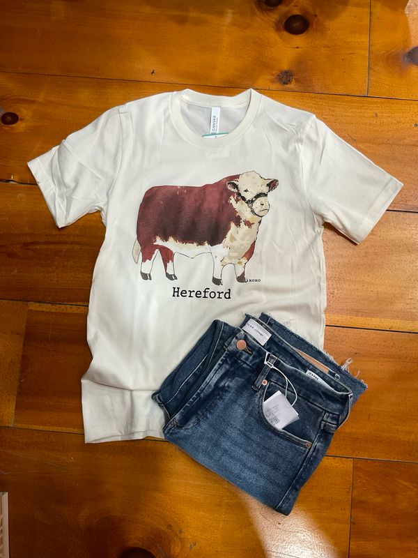 XOXOart &amp; Co. Vintage Hereford Tee-Natural