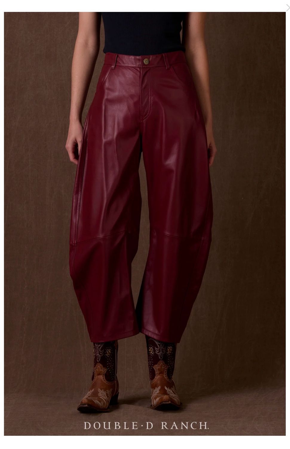 Double D P640 Betty Barrel Pant-Cabernet