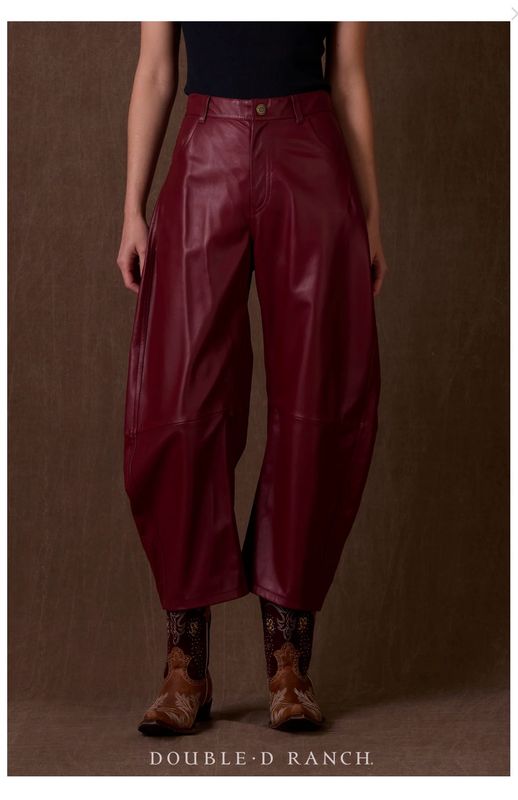 Double D P640 Betty Barrel Pant-Cabernet