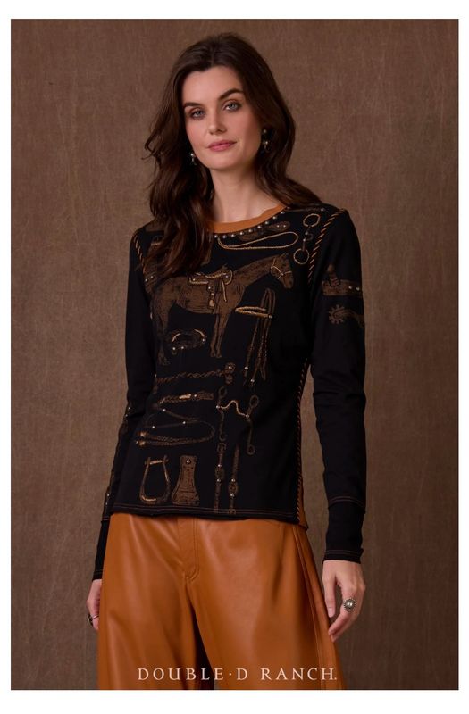 Double D T4146 Tucker&#39;s Tack Tee-Black