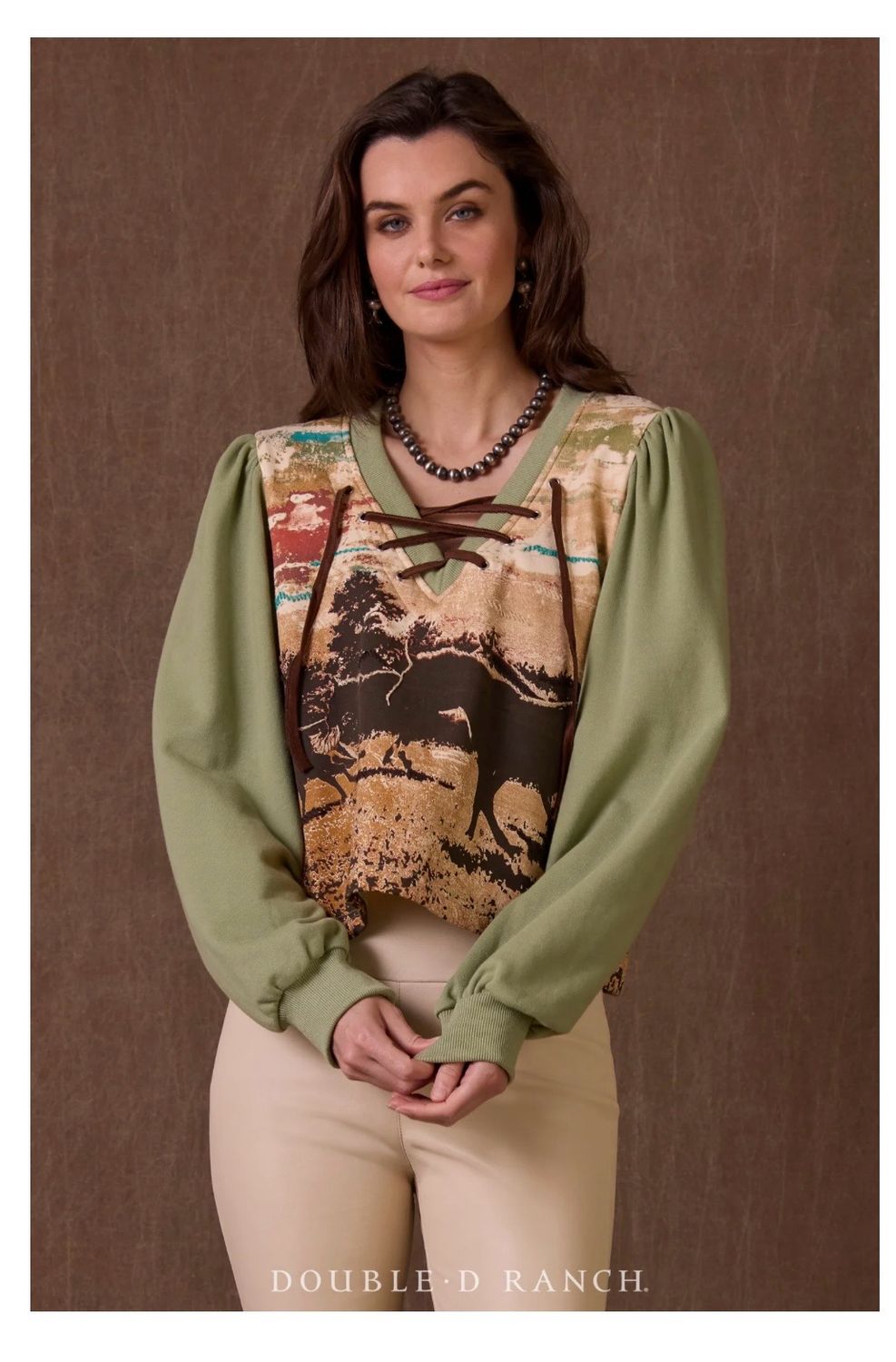 Double D T4140 Oh Those Western Skies Top