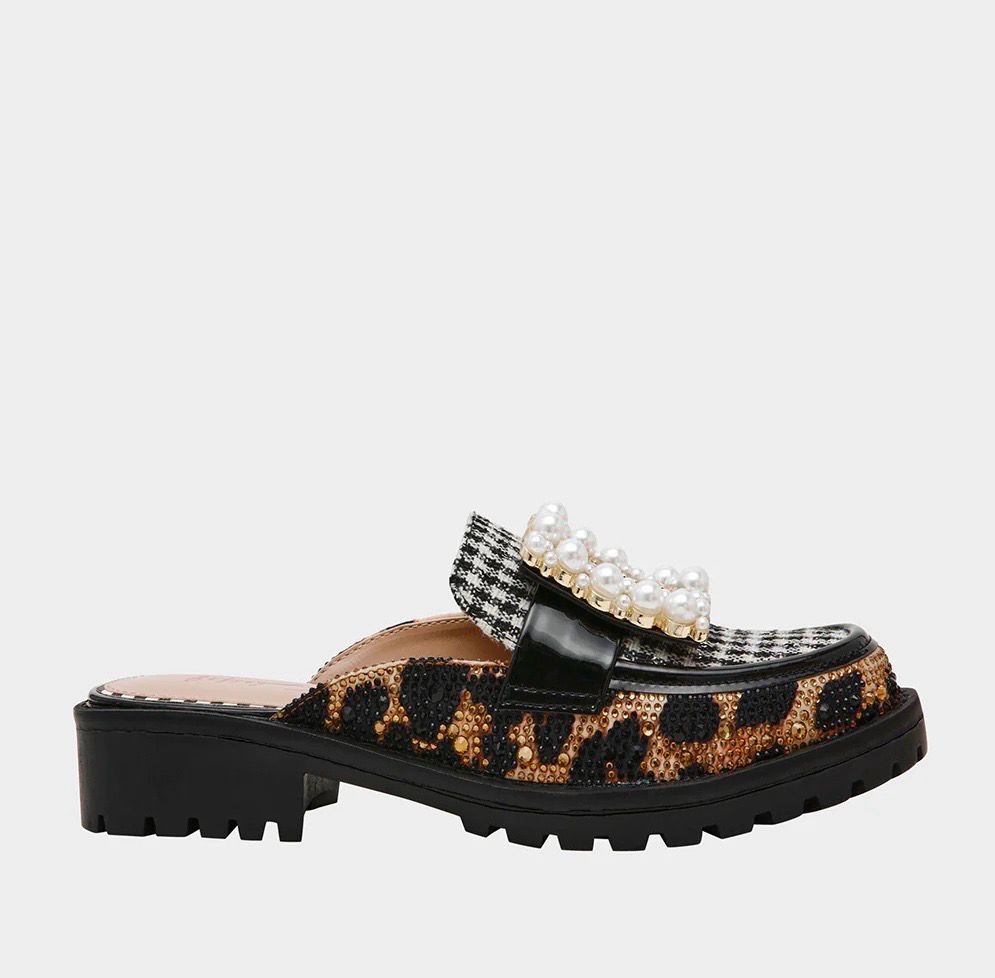Betsey Johnson Grayce Leopard Multi Mule