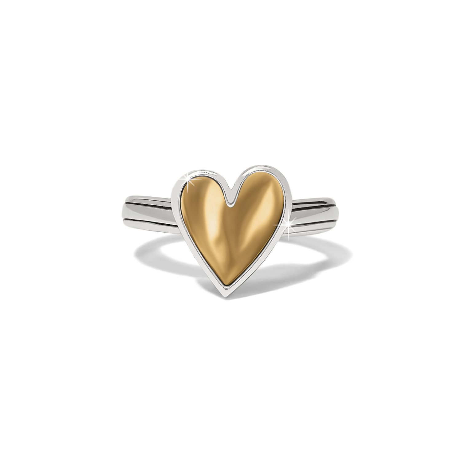 Brighton J63362 Cascade Heart Ring-Silver/Gold