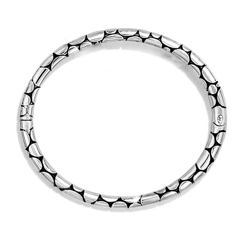 Brighton JB6760 Pebble Slim Hinged Bangle-Silver