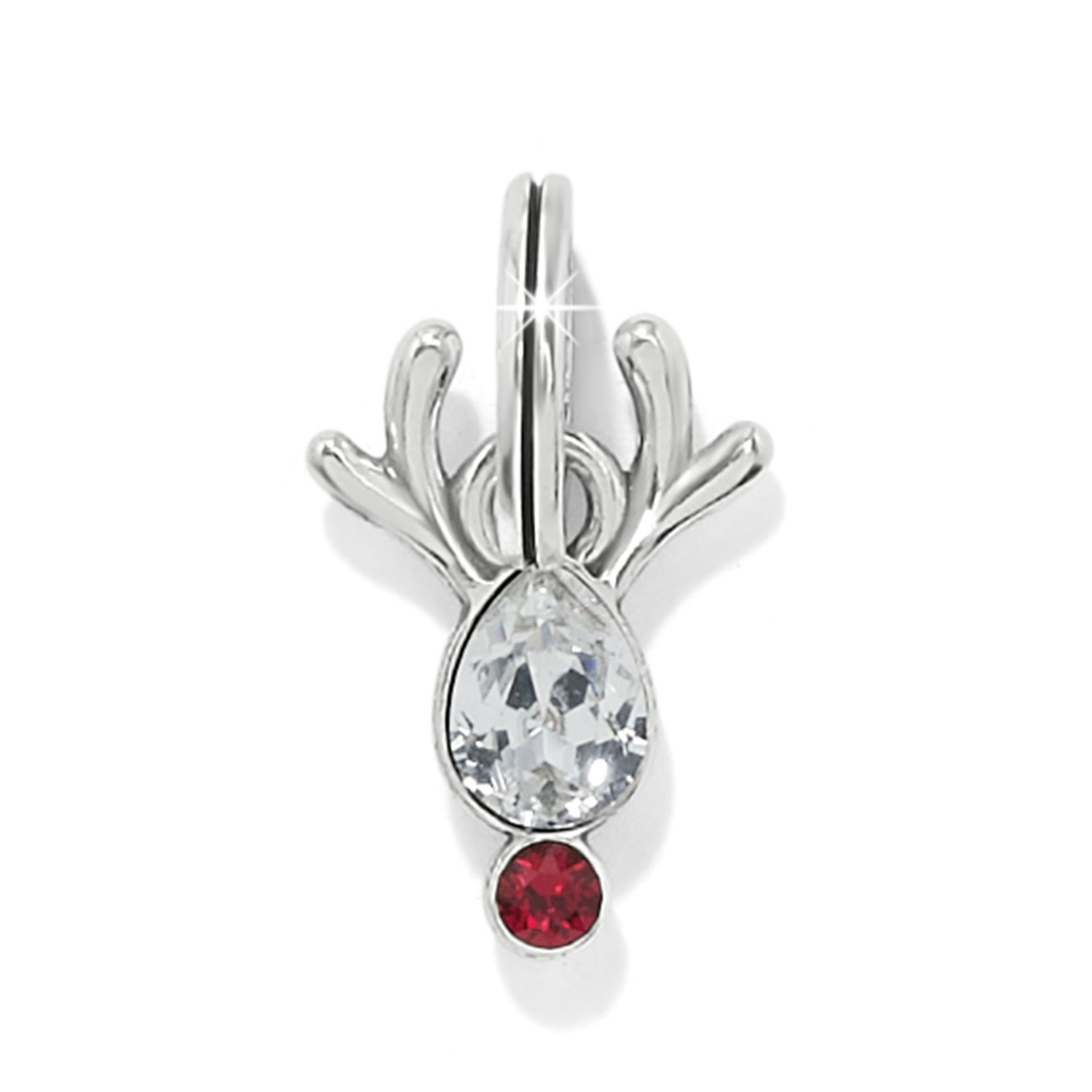 Brighton JC8051 Reindeer Rock Charm-Silver/Red