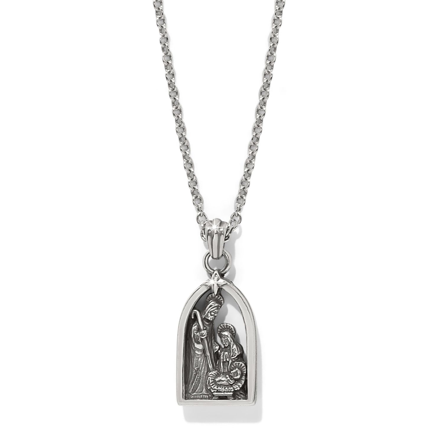 Brighton JM0138 Nativity Necklace-Silver