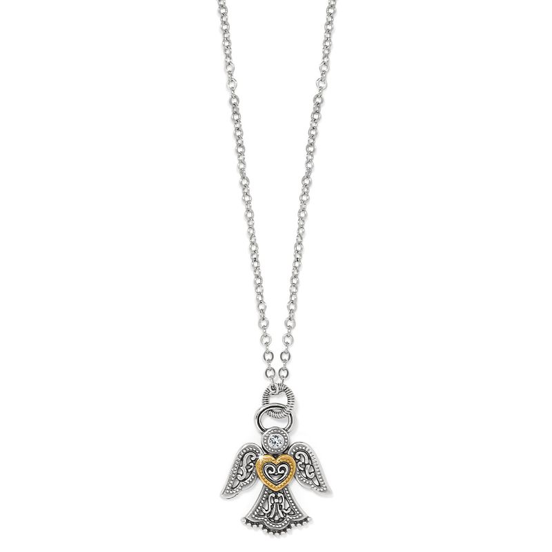 Brighton JM7680 Loving Angel Necklace-Silver/Gold