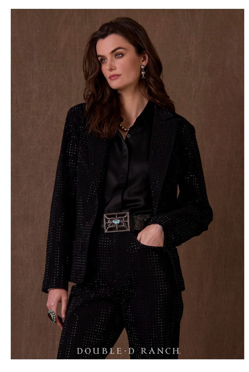Double D C3463 Stars at Night Blazer-Black