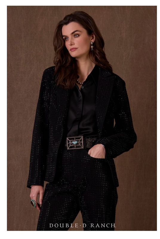 Double D C3463 Stars at Night Blazer-Black