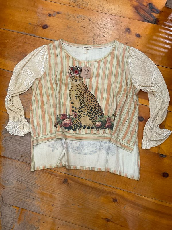 A Rare Bird Cheetah Top-One Size