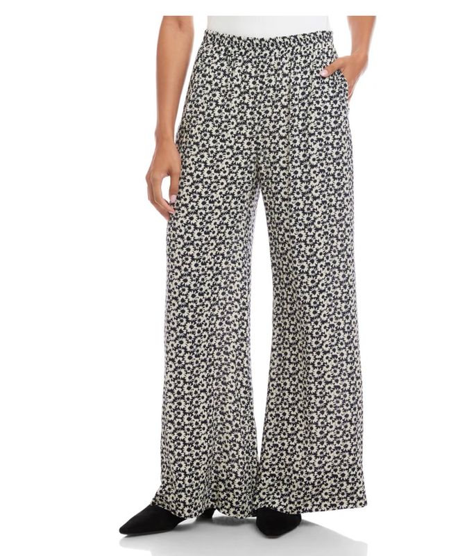 Karen Kane 4L42600 Wide Leg Pants-Print