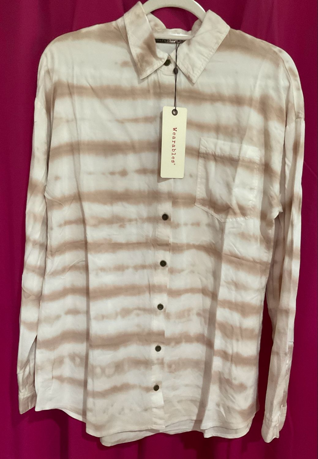 Wearables 14785WB Dusten ButtonUp-OffWhitePattern