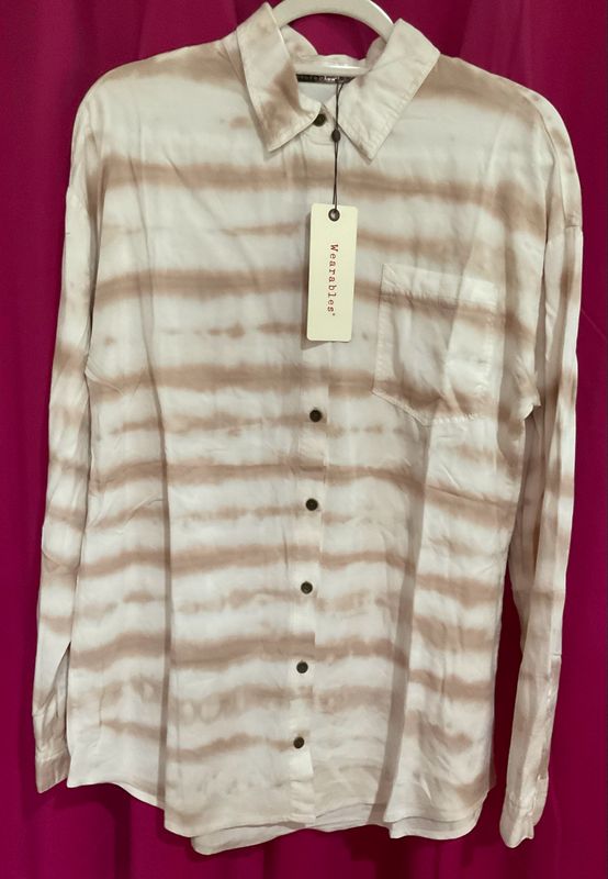 Wearables 14785WB Dusten ButtonUp-OffWhitePattern