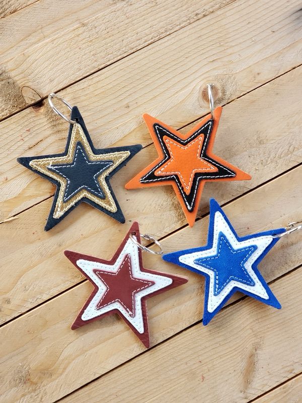 KurtMen ASST Keychains-Stacked Stars