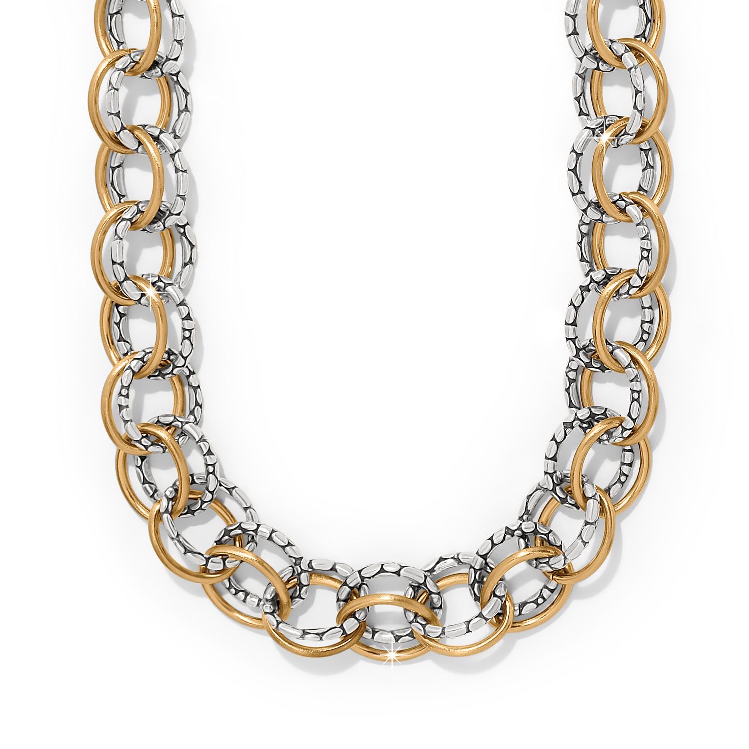 Brighton JM0082  Pebble Link Two Tone Necklace