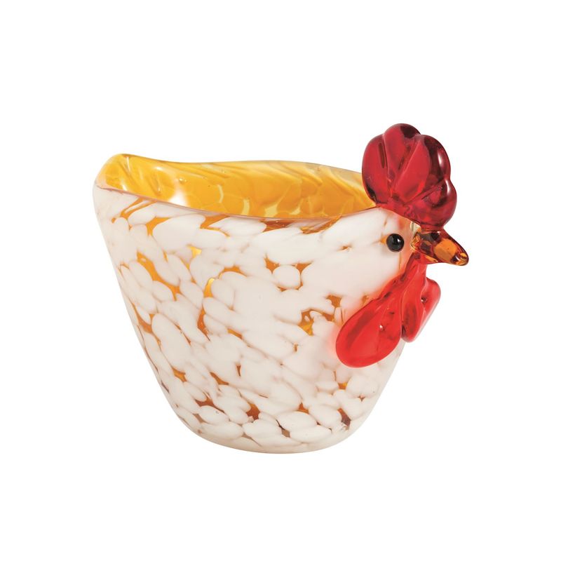 MudPie 41860161 Glass Chicken Tidbit Dish