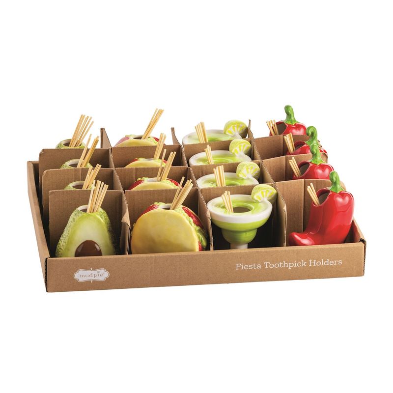 MudPie 40430036 Fiesta Toothpick Holders