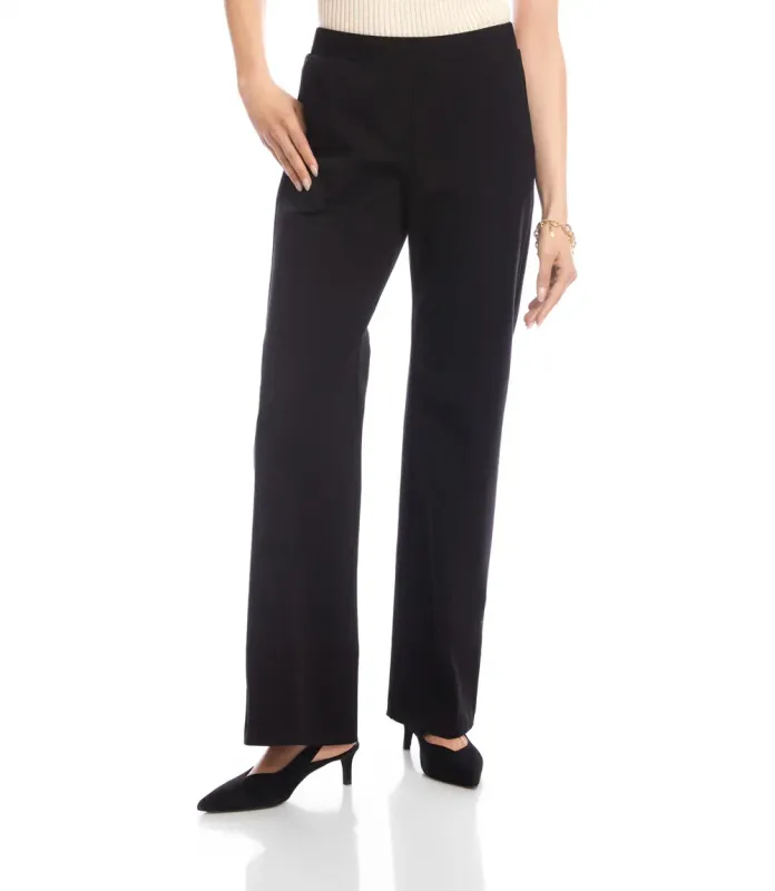 Karen Kane L09035 Emily Straight Leg Pants-BK