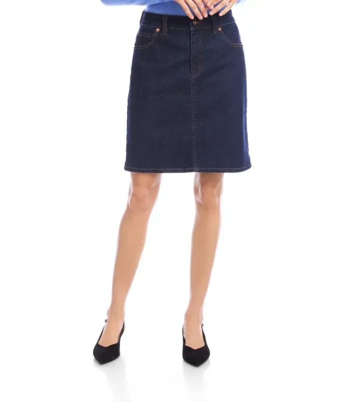 Karen Kane L66510 Denim Short Skirt