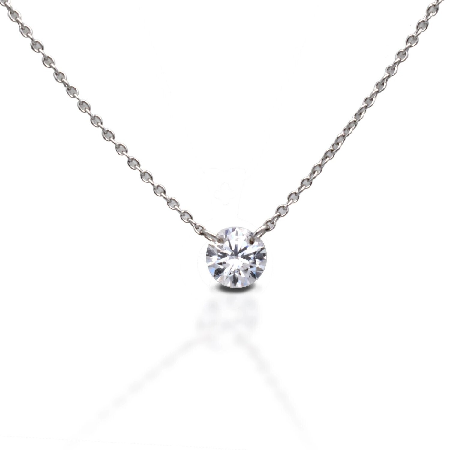 Kelly Herd NP1CT Clear Stone Pendant 1CT Sterling Silver