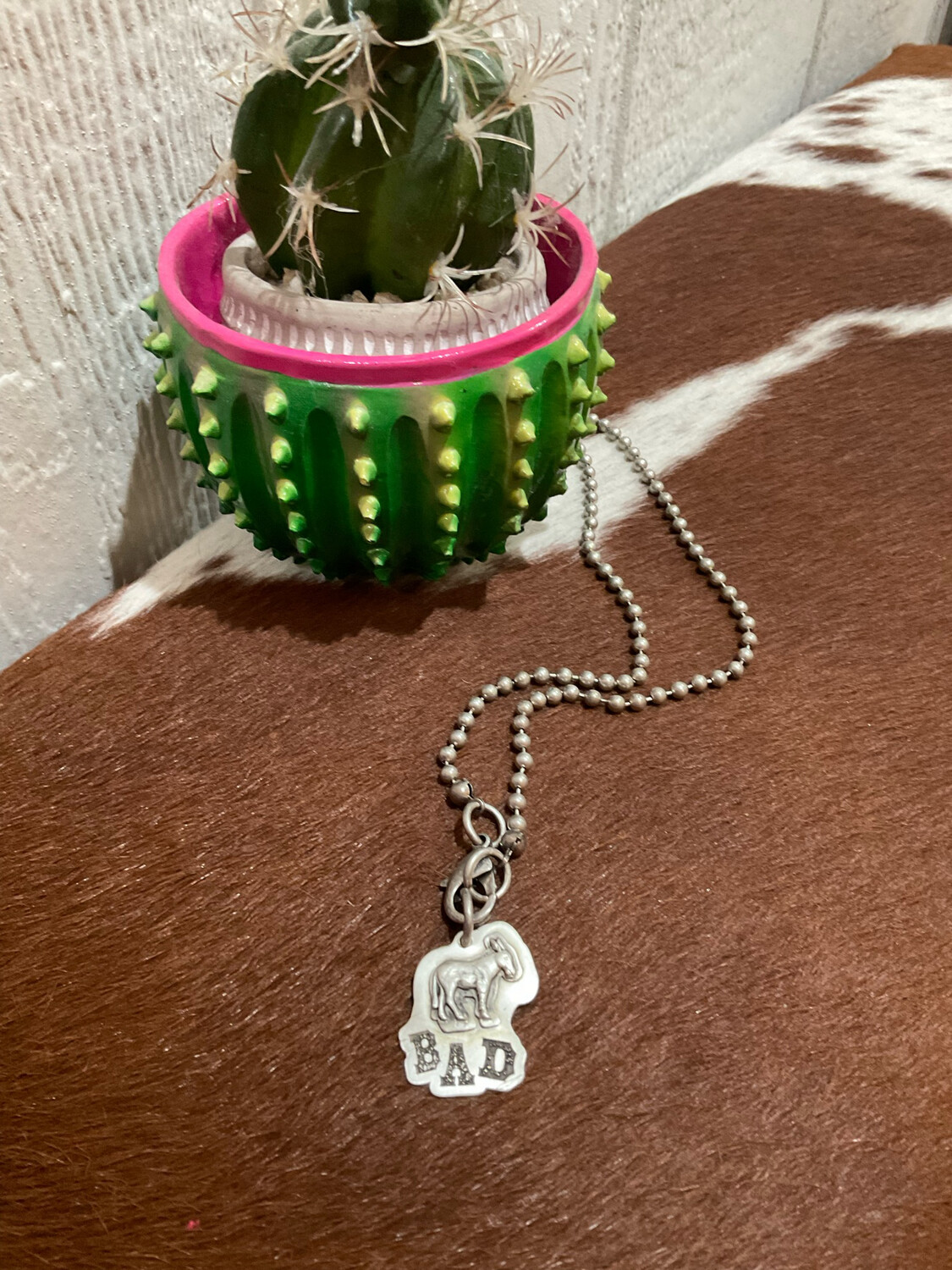 Troublemakers Bad Ass Donkey Necklace On Ball Chain 