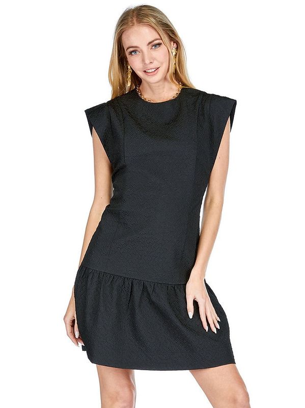 Jade 70J9856 Karen Fit Flutter Hem Dress-Black