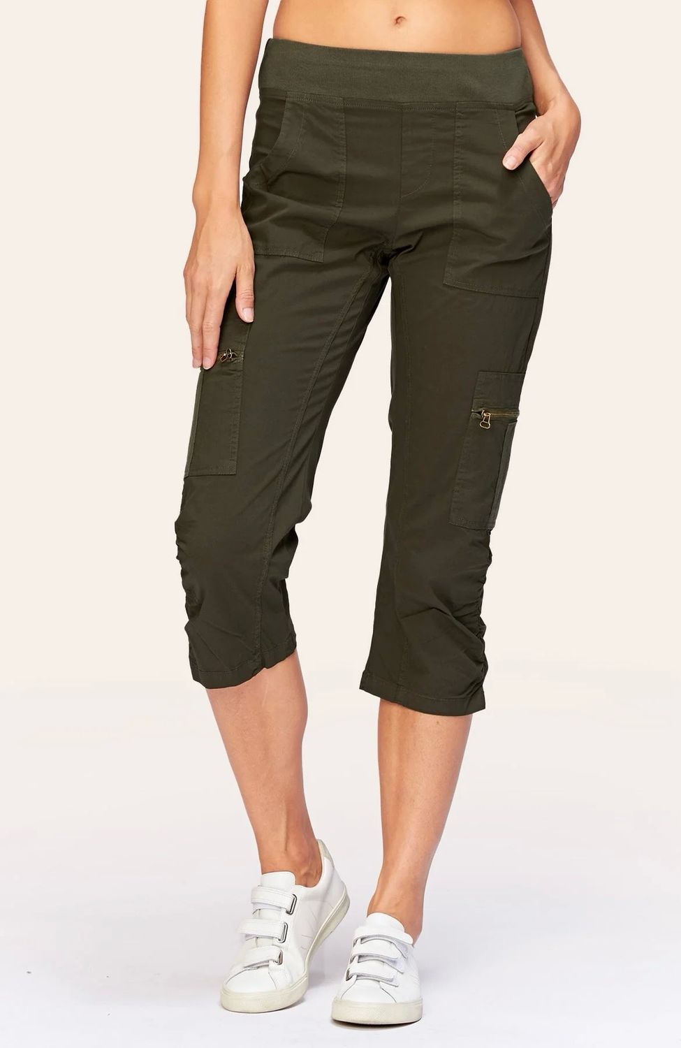 Wearables 21517W Nadia Crop Pant-Olive