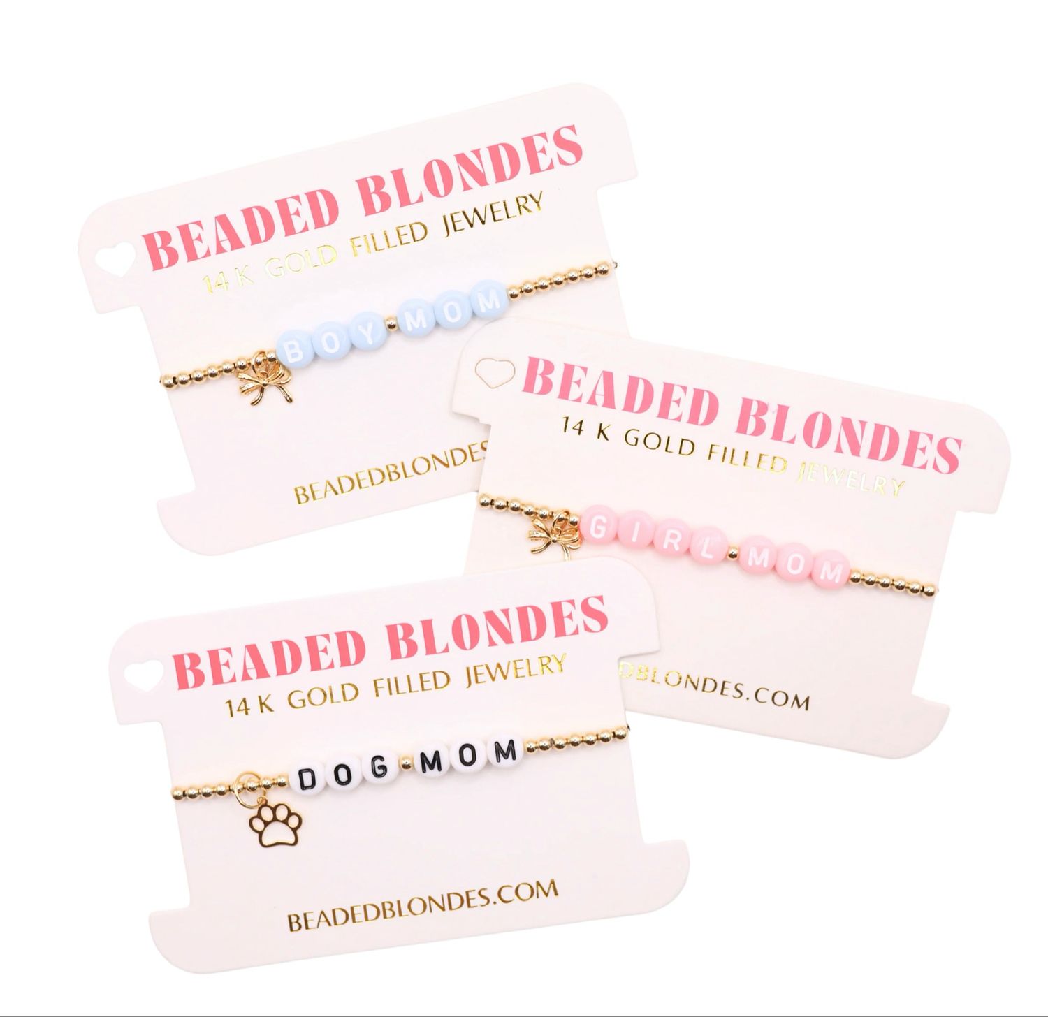 Beaded Blondes MOM Charm Bracelets