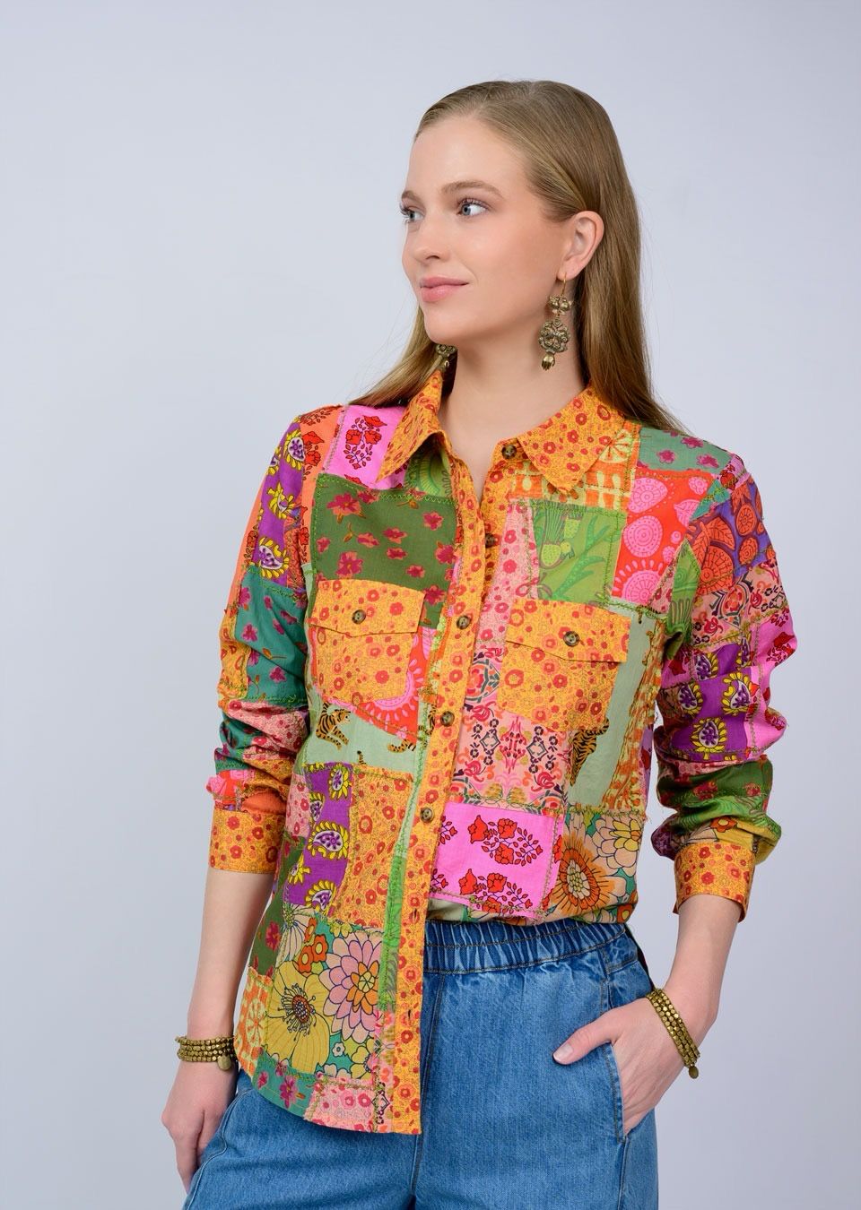 Ivy Jane 621583 Patchwork Camp Shirt