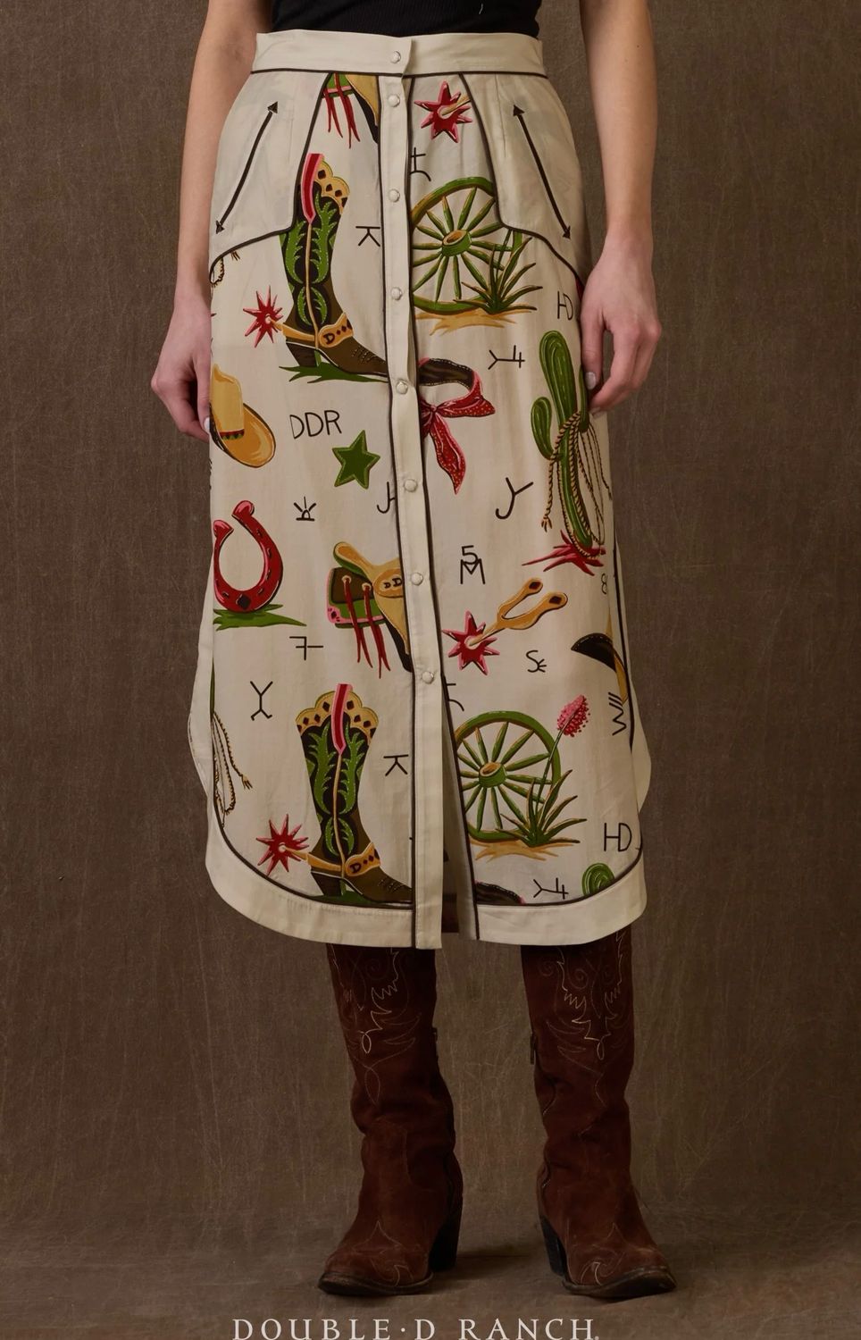 Double D S1830 Atomic Ranch A-Line Skirt