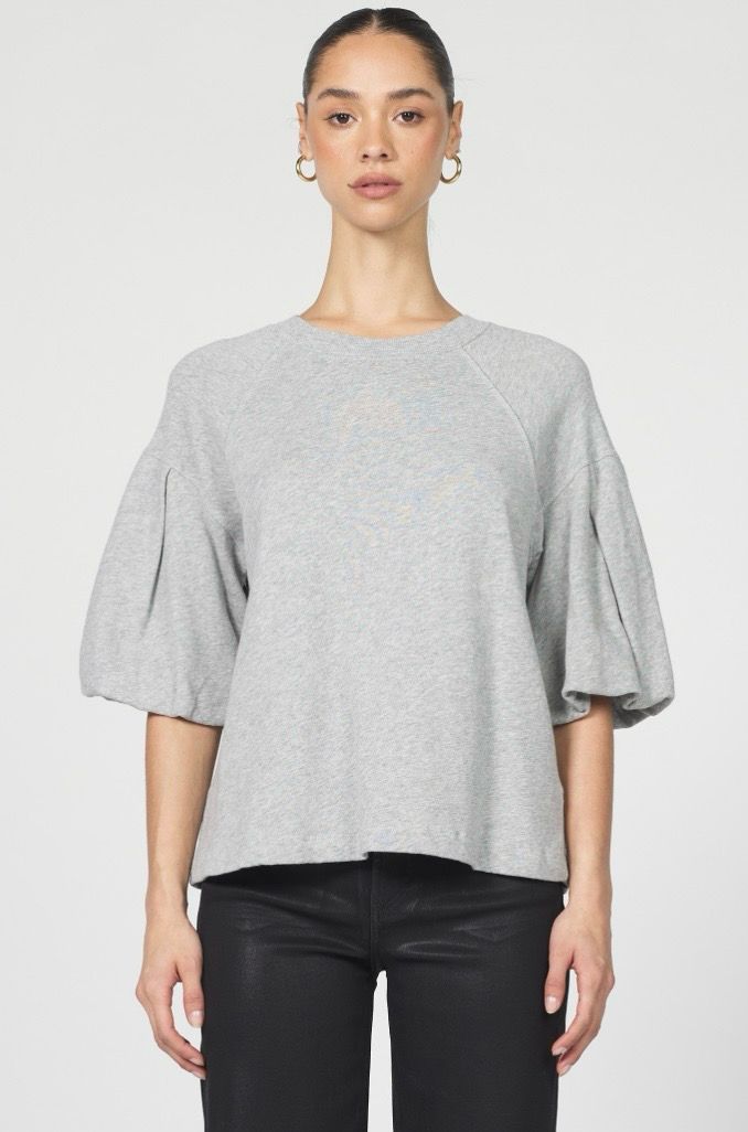 Dear John DSW3183U9HGY Matteo Puff Slv Crew-Grey