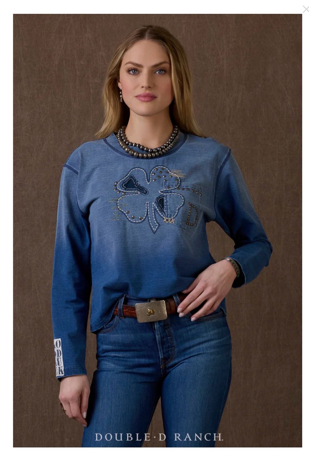 Double D T4120 Ida's Indigo Top