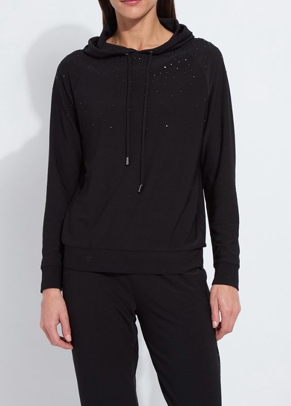 Lysse 23-3777 Emiliana Studded Hoodie-Black