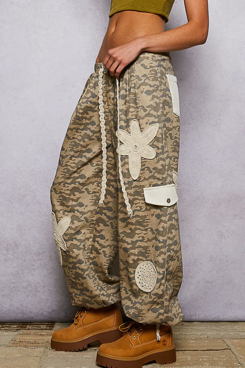 POL YKP208 Relaxed Twill Jogger-Beige Camo