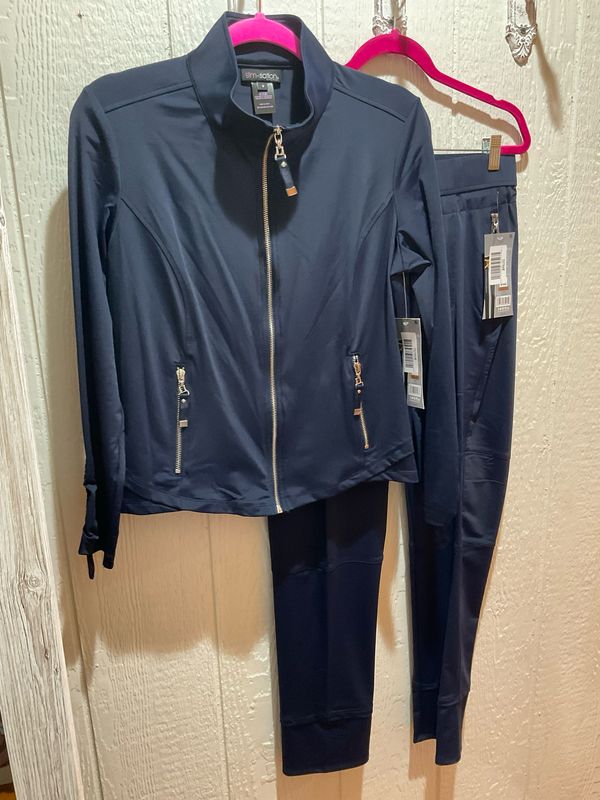 Slimsation M16720JM Drawstring Zip Jacket-Midnight