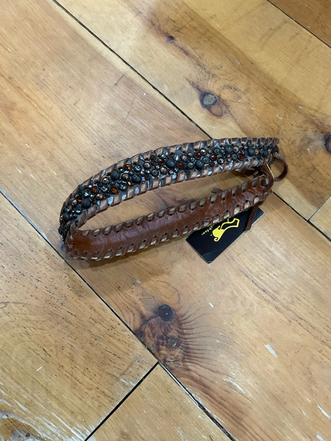 Kurtmen Tiburon Mocha Whip Crystal Galaxy Bronze Rose Hat Band