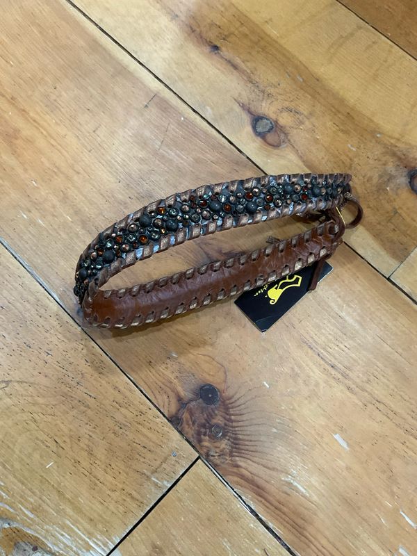Kurtmen Tiburon Mocha Whip Crystal Galaxy Bronze Rose Hat Band